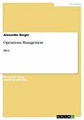 E-Book (epub) Operations Management von Alexander Berger