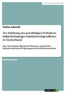 E-Book (pdf) Zur Erklärung des gewalttätigen Verhaltens türkischstämmiger männlicher Jugendlicher in Deutschland von Stefan Schmidt