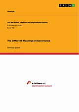 eBook (pdf) The Different Meanings of Governance de Alexander Stimpfle