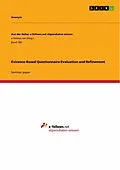 E-Book (epub) Evicence-Based Questionnaire Evaluation and Refinement von Alexander Stimpfle, Anja Groth, Jessica Ice