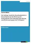 E-Book (pdf) Die Anfänge staatlicher Rundfunkpolitik in Deutschland und die Wirkung des Exilrundfunks: Ein wirkungsvoller Beitrag zum Widerstand gegen das NS-Regime? von Carsten Müller