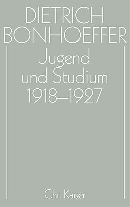 E-Book (pdf) Jugend und Studium 1918-1927 von Dietrich Bonhoeffer
