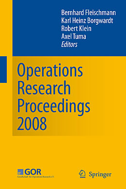 Couverture cartonnée Operations Research Proceedings 2008 de 