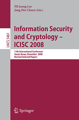 E-Book (pdf) Information Security and Cryptoloy - ICISC 2008 von 