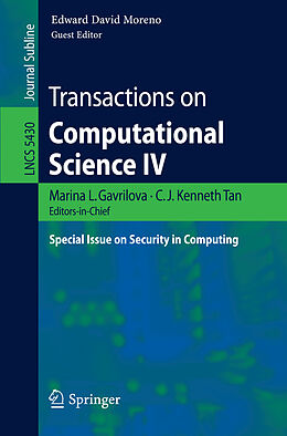 Kartonierter Einband Transactions on Computational Science IV von 