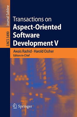Couverture cartonnée Transactions on Aspect-Oriented Software Development V de 