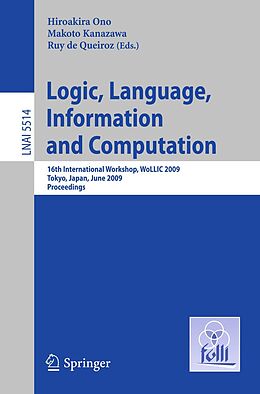 E-Book (pdf) Logic, Language, Information and Computation von 