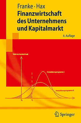 Kartonierter Einband Finanzwirtschaft des Unternehmens und Kapitalmarkt von Günter Franke, Herbert Hax