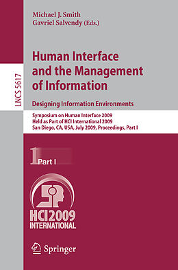 E-Book (pdf) Human Interface and the Management of Information. Designing Information Environments von 