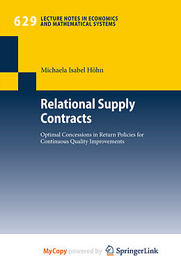 Kartonierter Einband Relational Supply Contracts von Michaela Isabel Höhn