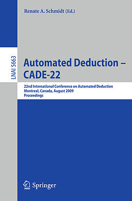 Kartonierter Einband Automated Deduction   CADE-22 von 