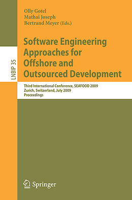 Couverture cartonnée Software Engineering Approaches for Offshore and Outsourced Development de 