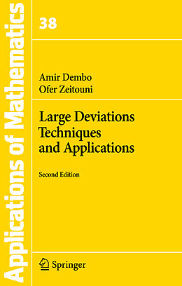 Couverture cartonnée Large Deviations Techniques and Applications de Amir Dembo, Ofer Zeitouni