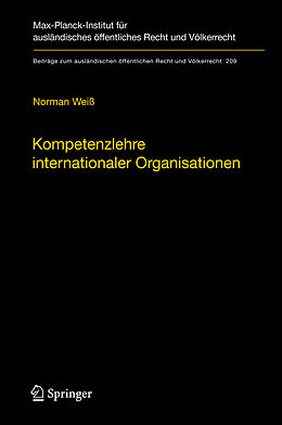 Fester Einband Kompetenzlehre internationaler Organisationen von Norman Weiß