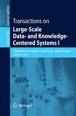Kartonierter Einband Transactions on Large-Scale Data- and Knowledge-Centered Systems I von 