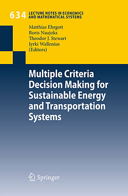 Couverture cartonnée Multiple Criteria Decision Making for Sustainable Energy and Transportation Systems de 