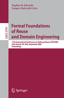Kartonierter Einband Formal Foundations of Reuse and Domain Engineering von 