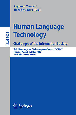 Kartonierter Einband Human Language Technology. Challenges of the Information Society von 