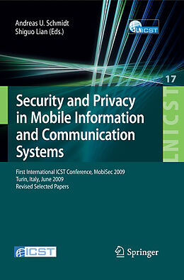 Couverture cartonnée Security and Privacy in Mobile Information and Communication Systems de 