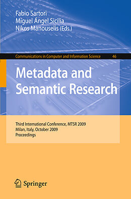 eBook (pdf) Metadata and Semantic Research de 