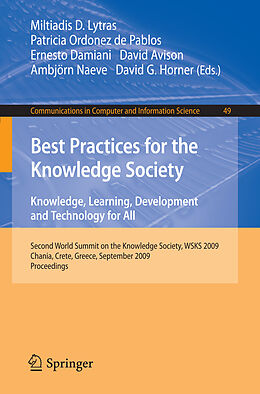 Couverture cartonnée Best Practices for the Knowledge Society. Knowledge, Learning, Development and Technology for All de 