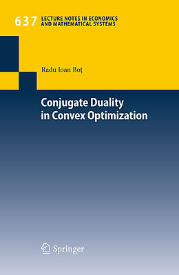 Couverture cartonnée Conjugate Duality in Convex Optimization de Radu Ioan Bot