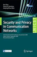 Kartonierter Einband Security and Privacy in Communication Networks von