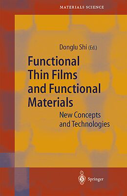 Couverture cartonnée Functional Thin Films and Functional Materials de 