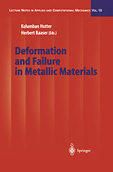 Couverture cartonnée Deformation and Failure in Metallic Materials de 