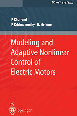 Couverture cartonnée Modeling and Adaptive Nonlinear Control of Electric Motors de Farshad Khorrami, Hemant Melkote, Prashanth Krishnamurthy