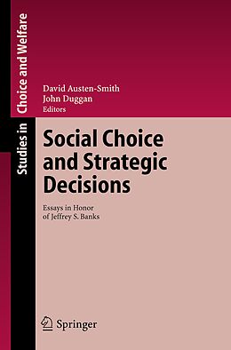 Couverture cartonnée Social Choice and Strategic Decisions de 