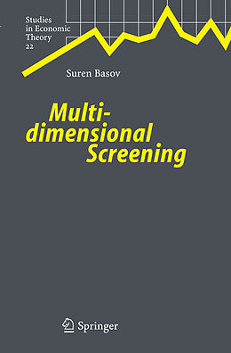 Couverture cartonnée Multidimensional Screening de Suren Basov