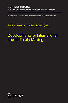 Couverture cartonnée Developments of International Law in Treaty Making de 