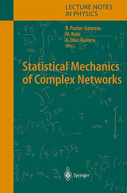 Kartonierter Einband Statistical Mechanics of Complex Networks von 