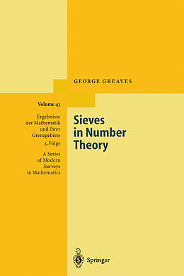 Couverture cartonnée Sieves in Number Theory de George Greaves