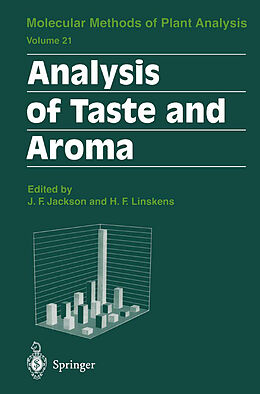 Couverture cartonnée Analysis of Taste and Aroma de 