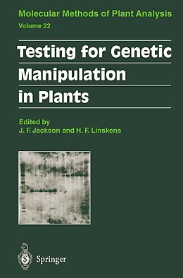 Couverture cartonnée Testing for Genetic Manipulation in Plants de 