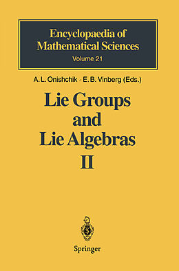 Kartonierter Einband Lie Groups and Lie Algebras II von 