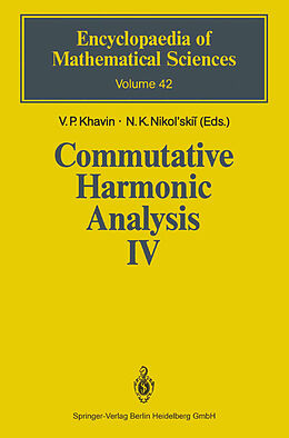 Kartonierter Einband Commutative Harmonic Analysis IV von 