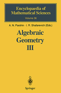 Kartonierter Einband Algebraic Geometry III von 