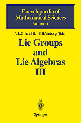 Kartonierter Einband Lie Groups and Lie Algebras III von 