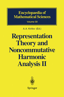 Kartonierter Einband Representation Theory and Noncommutative Harmonic Analysis II von 
