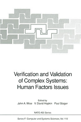 Couverture cartonnée Verification and Validation of Complex Systems: Human Factors Issues de 