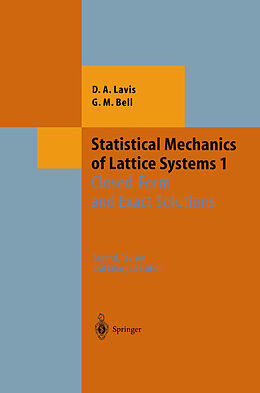 Kartonierter Einband Statistical Mechanics of Lattice Systems von George M. Bell, David Lavis