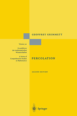 Kartonierter Einband Percolation von Geoffrey R. Grimmett