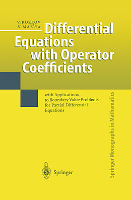 Kartonierter Einband Differential Equations with Operator Coefficients von Vladimir Maz'ya, Vladimir Kozlov