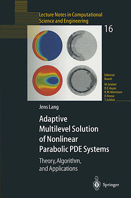 Kartonierter Einband Adaptive Multilevel Solution of Nonlinear Parabolic PDE Systems von Jens Lang