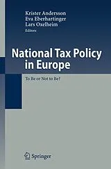 Kartonierter Einband (Kt) National Tax Policy in Europe von 