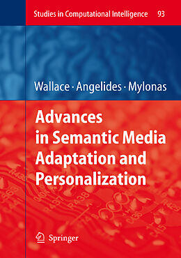 Couverture cartonnée Advances in Semantic Media Adaptation and Personalization de 