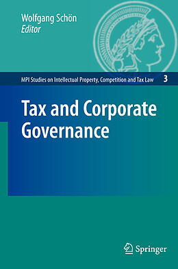 Couverture cartonnée Tax and Corporate Governance de 